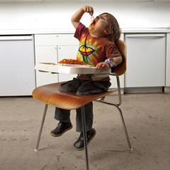 Eames High-chair by Andrew McCandish and friends, featured in "TechnoCRAFT" exhibition at Yerba Buena Center for the Arts, 2010
